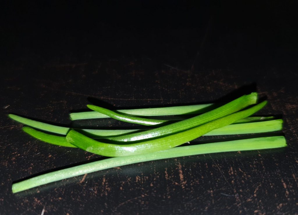 frischer Schnittlauch; abgeschnitten auf schwarzem Hintergrund