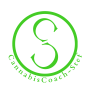 Logo mit zwei 'C' die zusammen ein 'S' ergeben: Cannabis Coach Stef; darunter der Schriftzug.